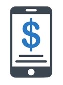 cell phone with dollar sign displayed