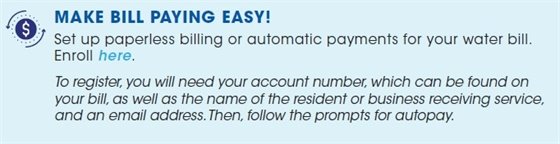 money sign with bill pay information