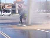 Photo of large water leak 