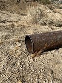 rusty pipe in the desert