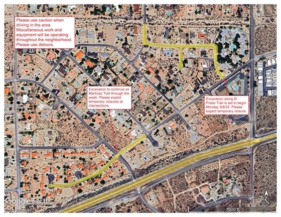 map image of construction area in Country Club week of Sept -12