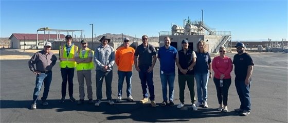 Photo of wastewater treatment plant tour with Bureau of Reclamation staff