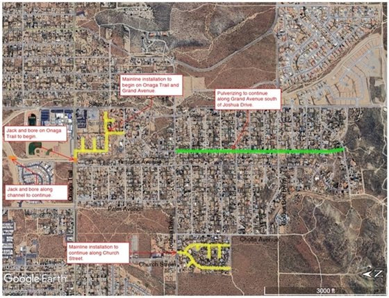 Image map of sewer project work area in Storey Park week of October 27, 2025
