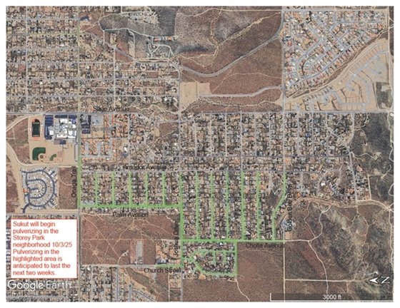 Phase 2 Sewer Construction update for Storey Park area October 6th-10th, 2025