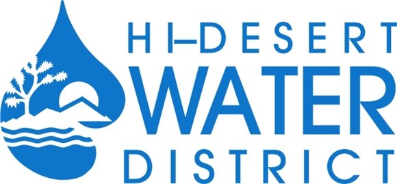 Hi-Desert Water District Water Cooler banner with logo and tagline