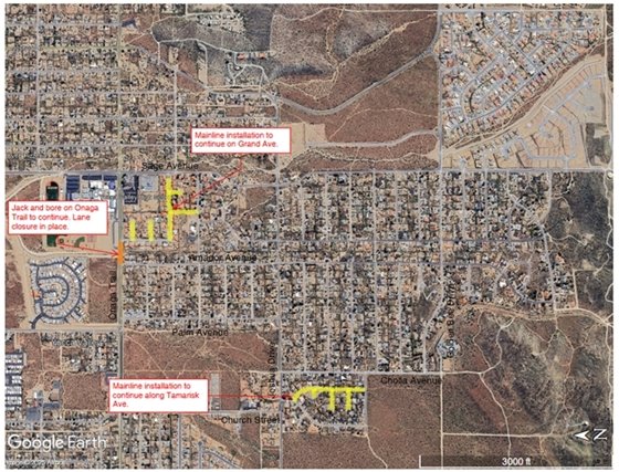 Image map of sewer project work area in Storey Park week of November 3, 2025