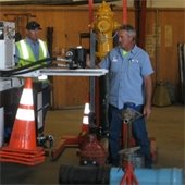 Mike Price with valve truck