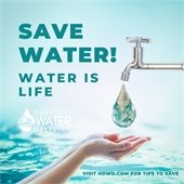 Save water image with faucet