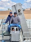 Photo of Ernie Mungarro & James Olea new wastewater treatment plant operators.